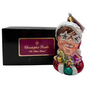 Christopher Radko Sir Elton Claus Glass Ornament Box Santa 00-SP-59 John 6" READ